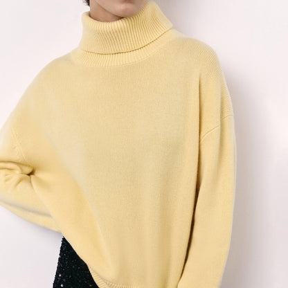 Winter Turtleneck Sweater Fashion Personality Long Sleeve Knitted Top Women'S Clothing