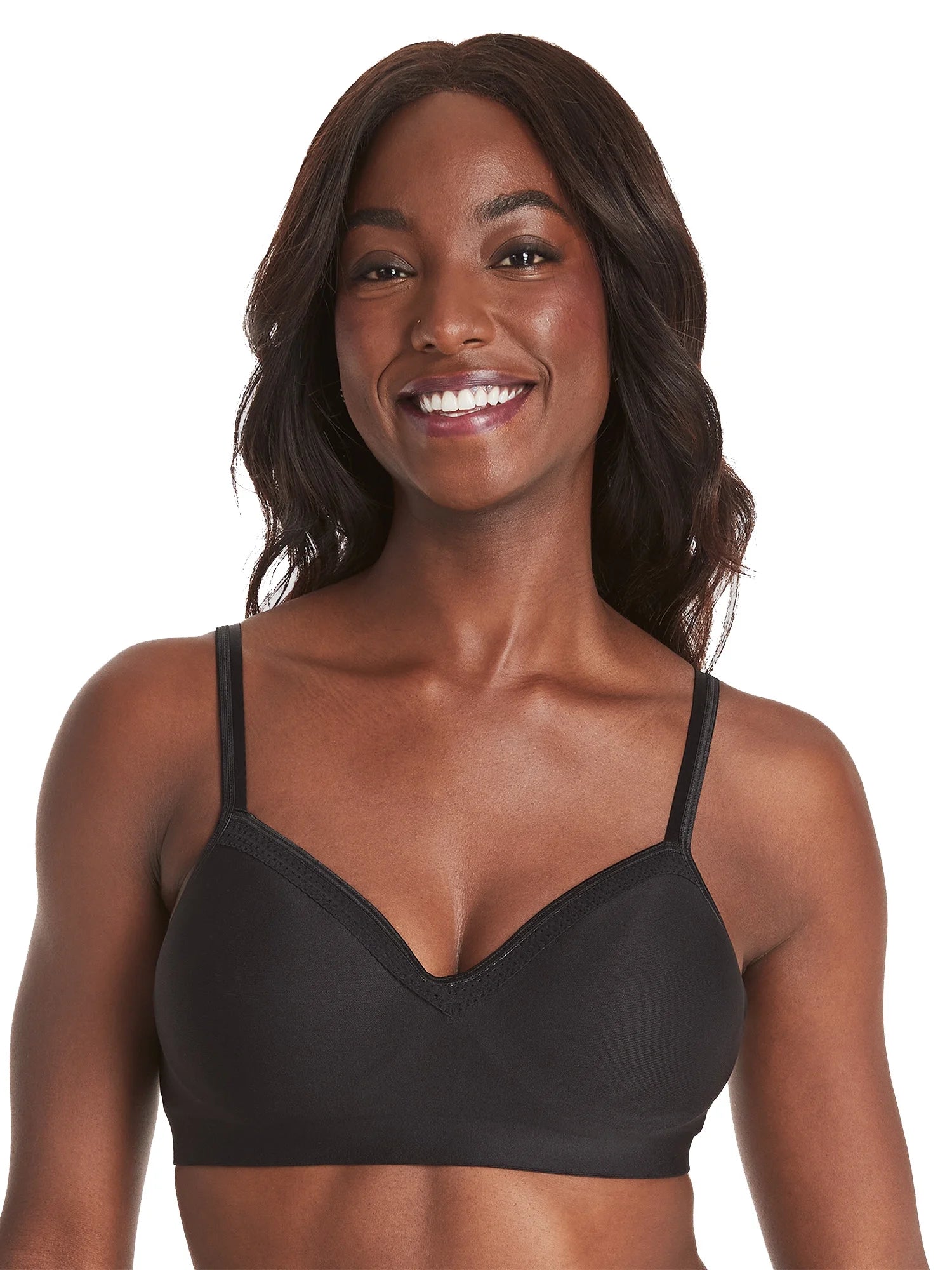 Womens Wireless Bra, Smooth Comfort Full Coverage Bra, Foam Cups, Convertible Bra Straps